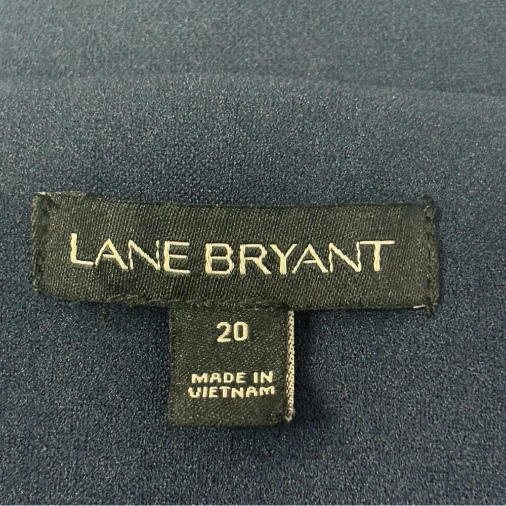 Lane Bryant Navy Blue Long Sleeve Pleated Peplum Waist Zip Jacket 20 - Picture 4 of 16